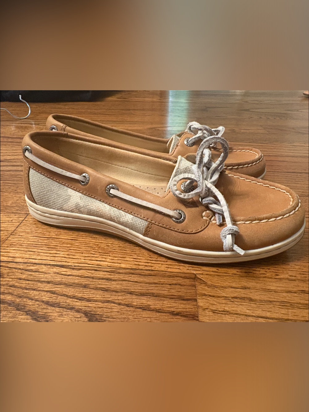 Sperry Tan and Cream Women's Boat Shoes